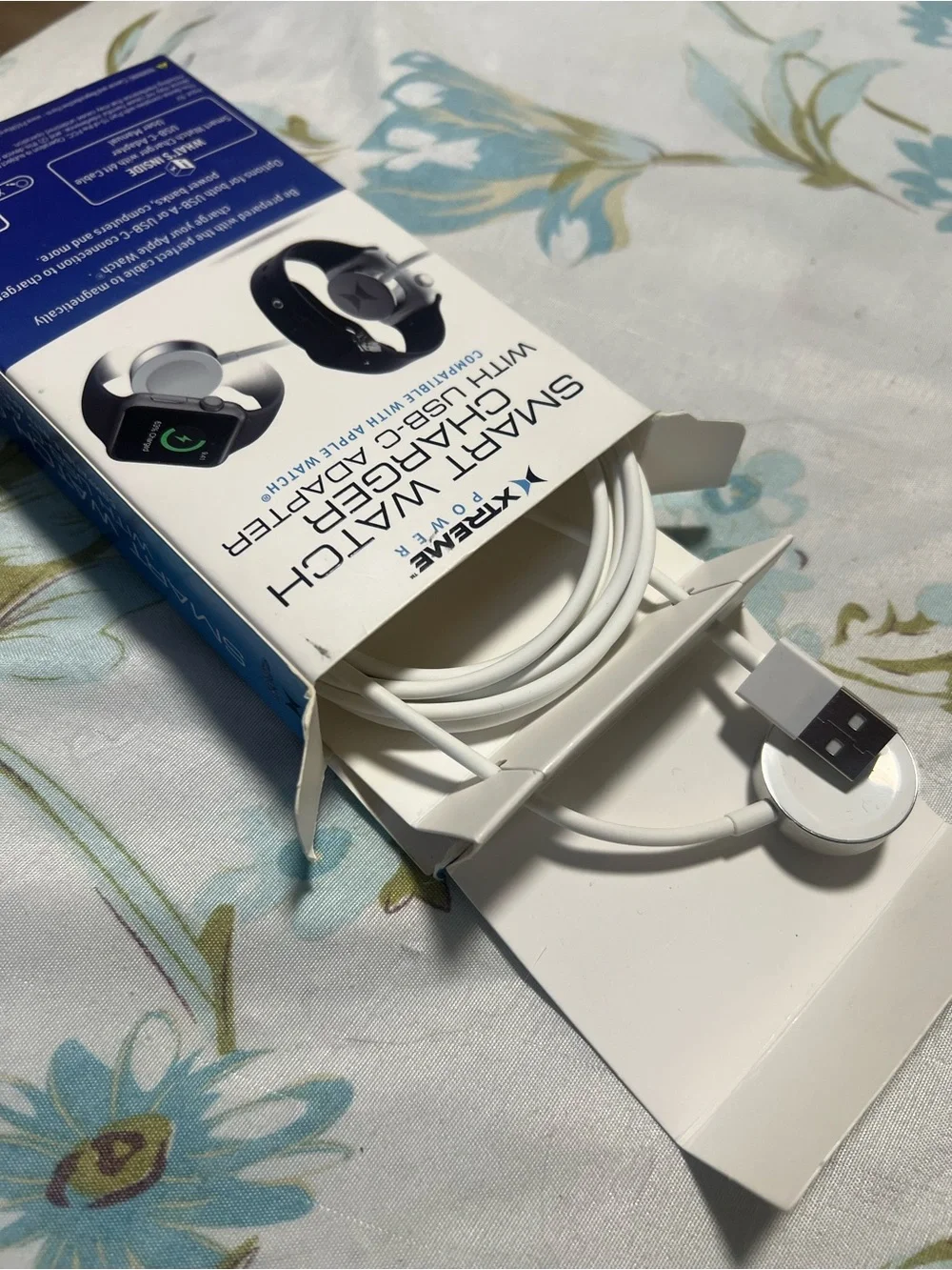 Xtreme White Magnetic Smartwatch Charger Cable for Apple Watch